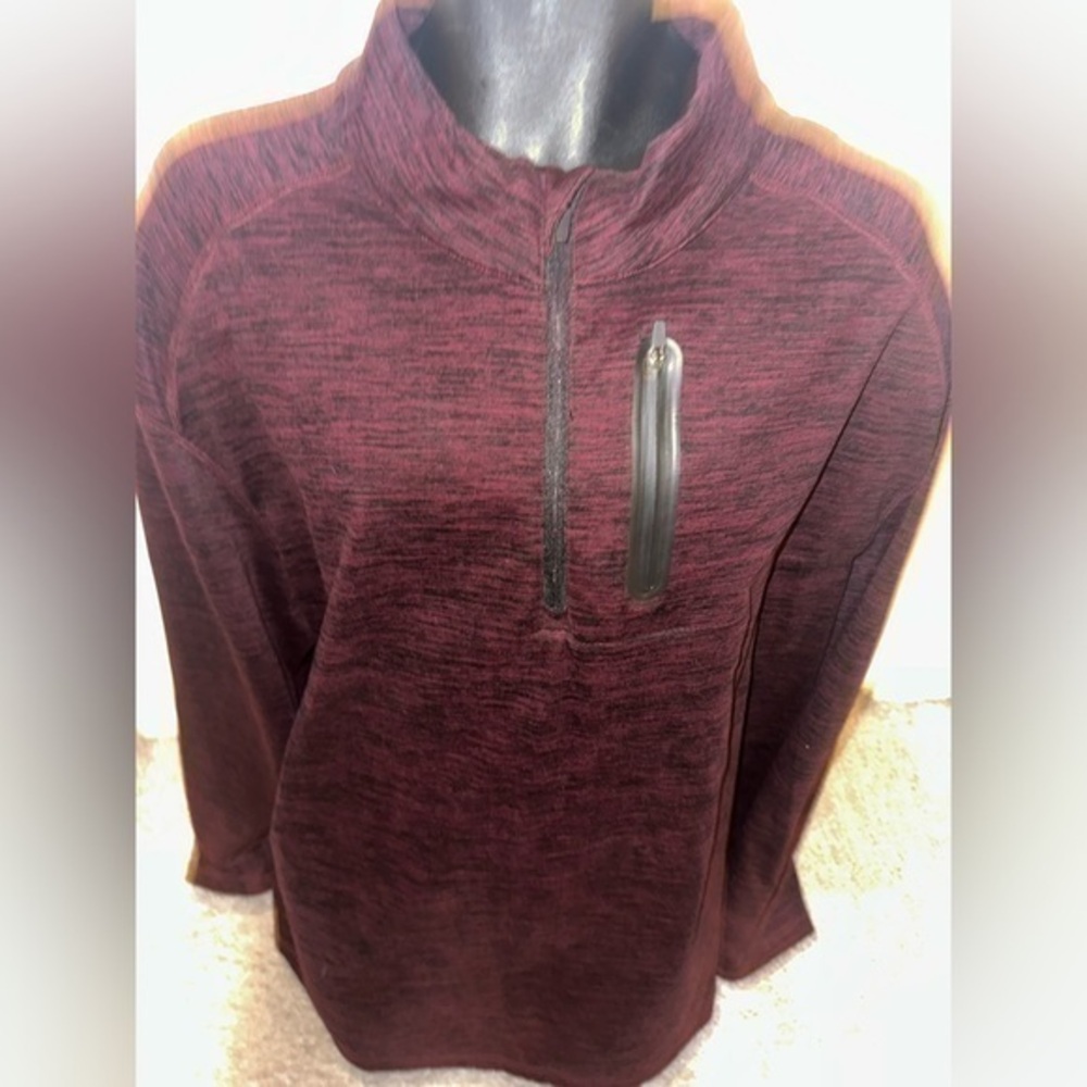 Men’s used Ben Hogan red pullover sweater quarter zip pocket red  size 2XL